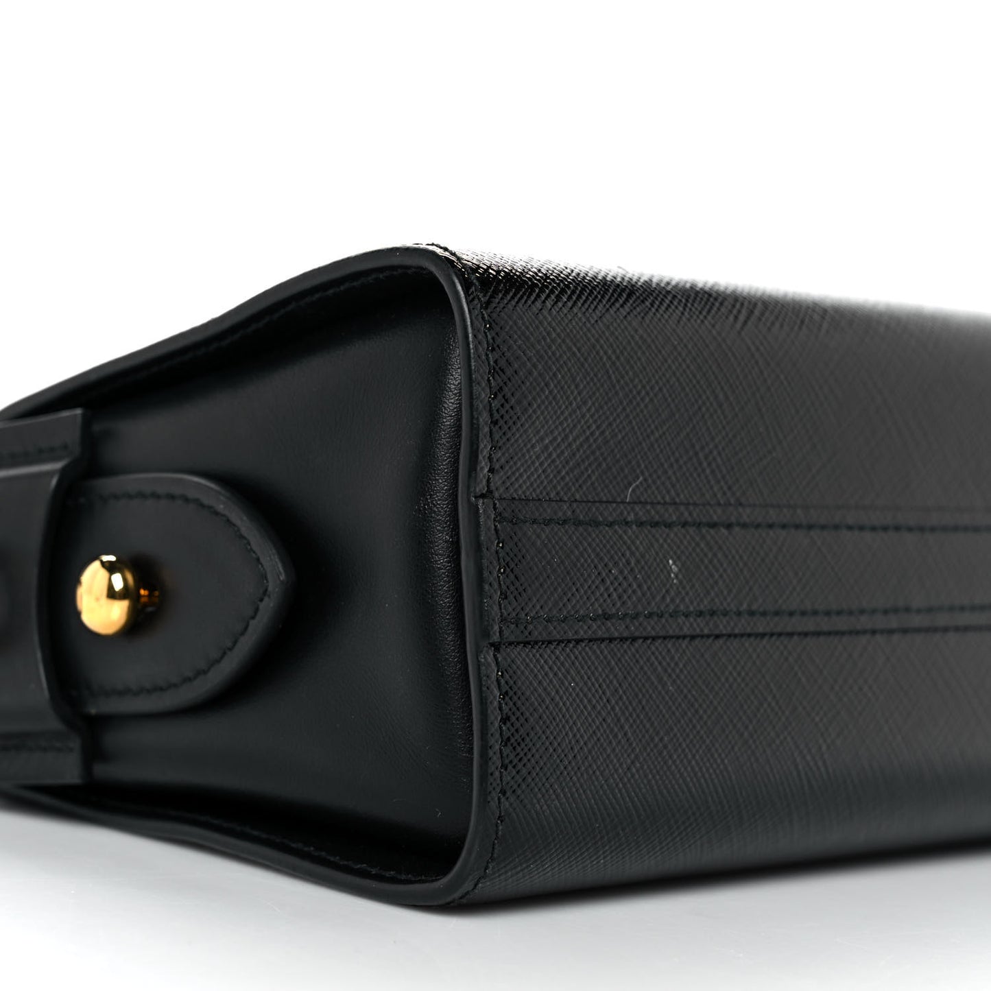 Saffiano Vernice Esplanade Crossbody Bag Black