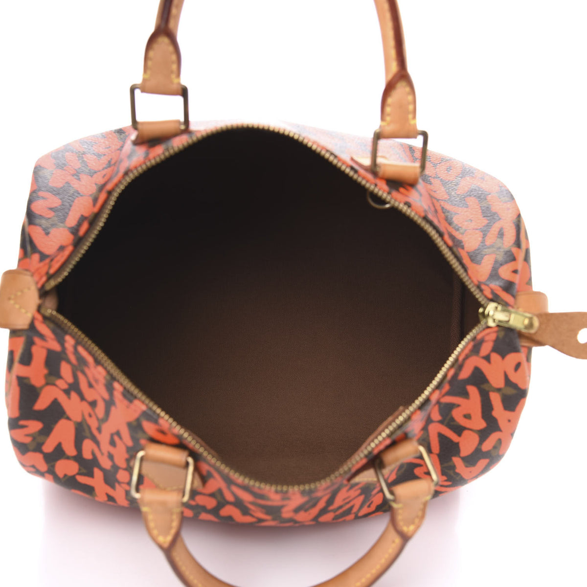 Louis Vuitton Monogram Graffiti Speedy 30 Orange 5 of 13