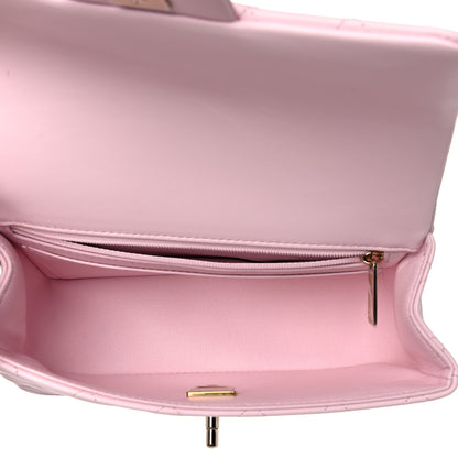 Chanel Lambskin Quilted Mini Top Handle Rectangular Flap Light Pink 5 of 11