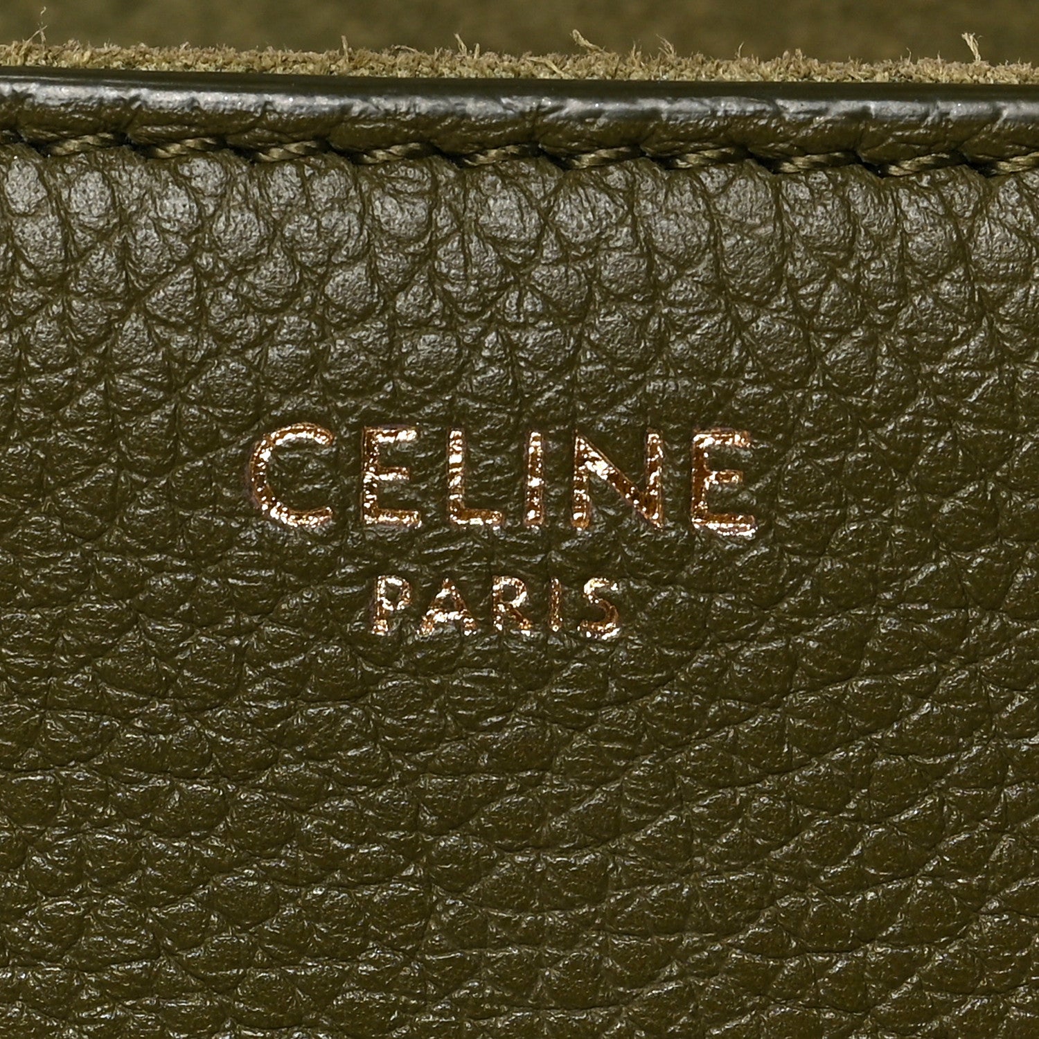 Celine Grained Calfskin Medium Soft 16 Bag Dark Olive 6 of 8