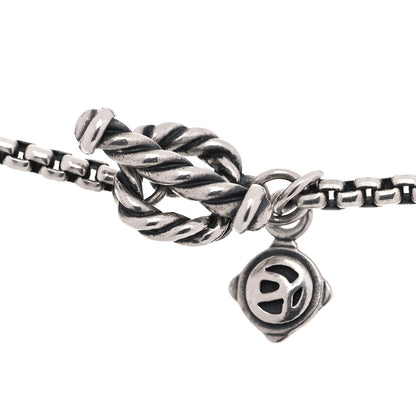 David Yurman Sterling Silver Pearl Quatrefoil Long Chain Necklace 5 of 5