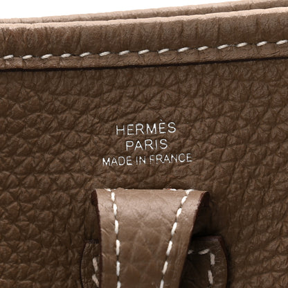 Hermes Taurillon Clemence Amazone Evelyne TPM Etoupe Bleu Indigo 6 of 11