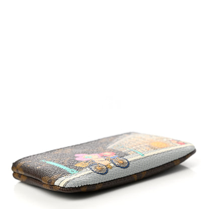 Louis Vuitton Monogram 2022 Christmas Animation Paris Key Pouch Pink 4 of 7
