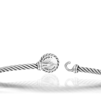 David Yurman Sterling Silver 18K Yellow Gold 3mm Chatelaine Bracelet 3 of 3