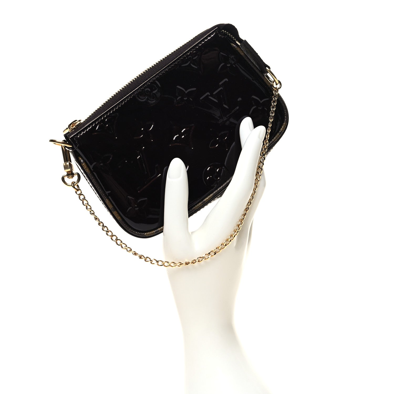 Louis Vuitton Vernis Monogram Mini Pochette Accessories Amarante 2 of 9