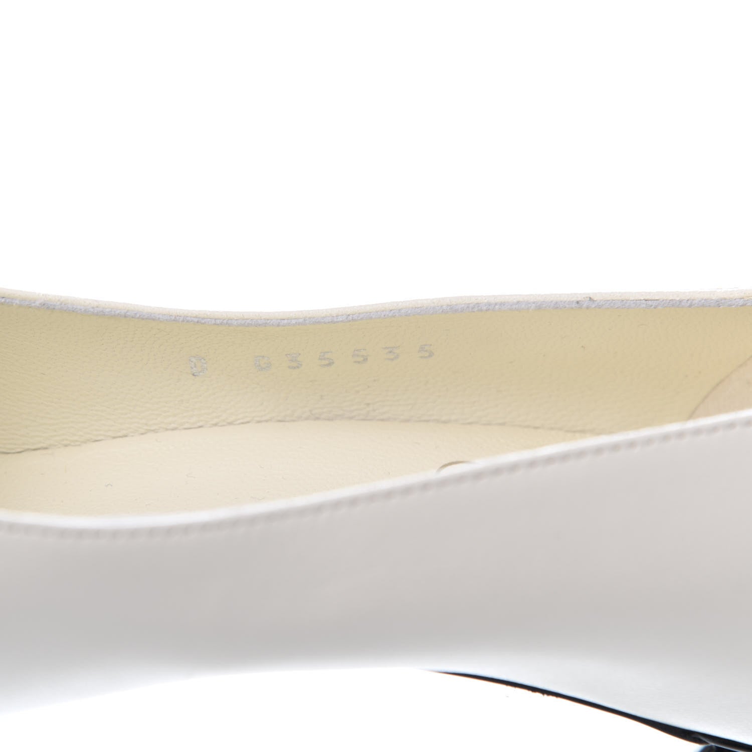 Chanel Lambskin Patent Cap Toe Pearl Pumps 37 Ivory Black 9 of 10