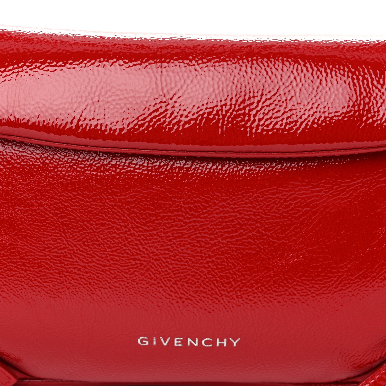 Givenchy Patent Calfskin Small P'tit Voyou Shoulder Bag Red 9 of 12