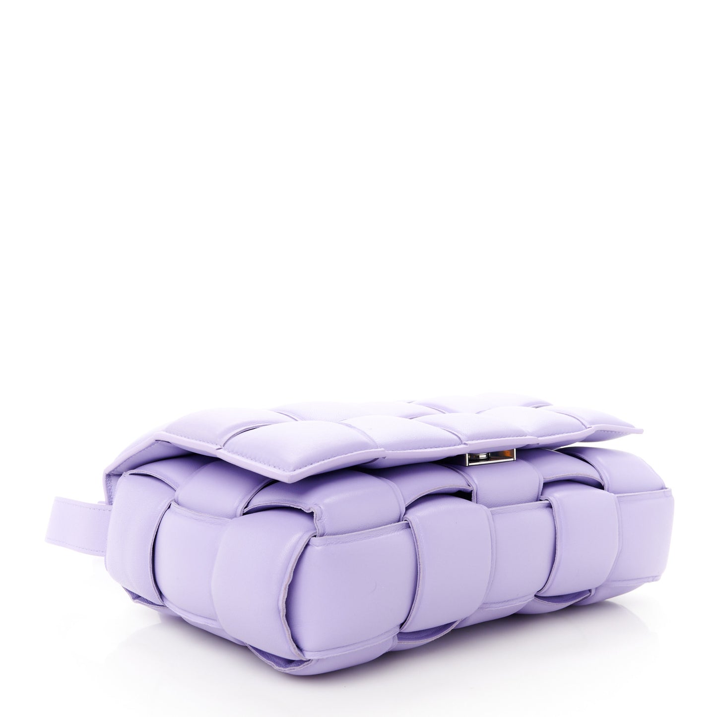 Nappa Maxi Intreccio Padded Cassette Crossbody Bag Lavender