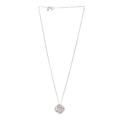 David Yurman Sterling Silver Diamond 20mm Infinity Pendant Necklace 2 of 5