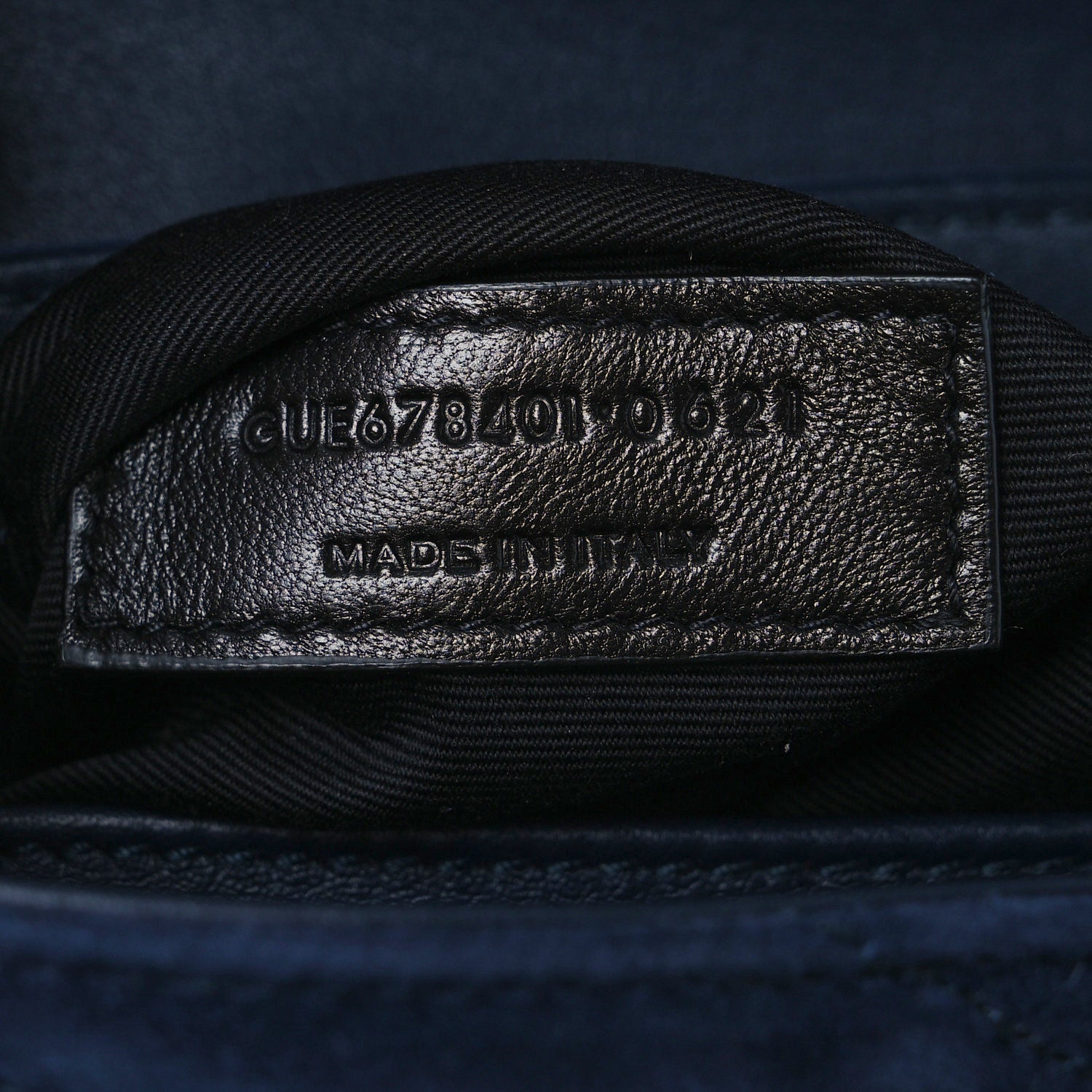 Saint Laurent Suede Y Quilted Monogram Toy Loulou Crossbody Bag Navy 7 of 12