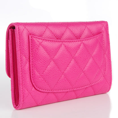 Chanel Caviar Quilted Small Flap Wallet Pink 2 of 7