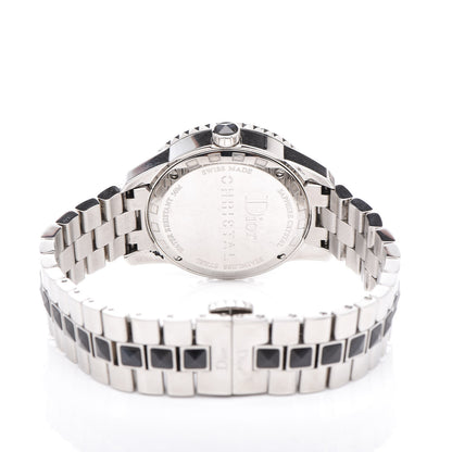 Christian Dior Stainless Steel Diamond Sapphire 33mm Christal Quartz Watch Black 5 of 8
