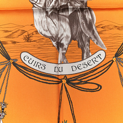 Hermes Silk Cuirs Du Desert Scarf 90 3 of 6
