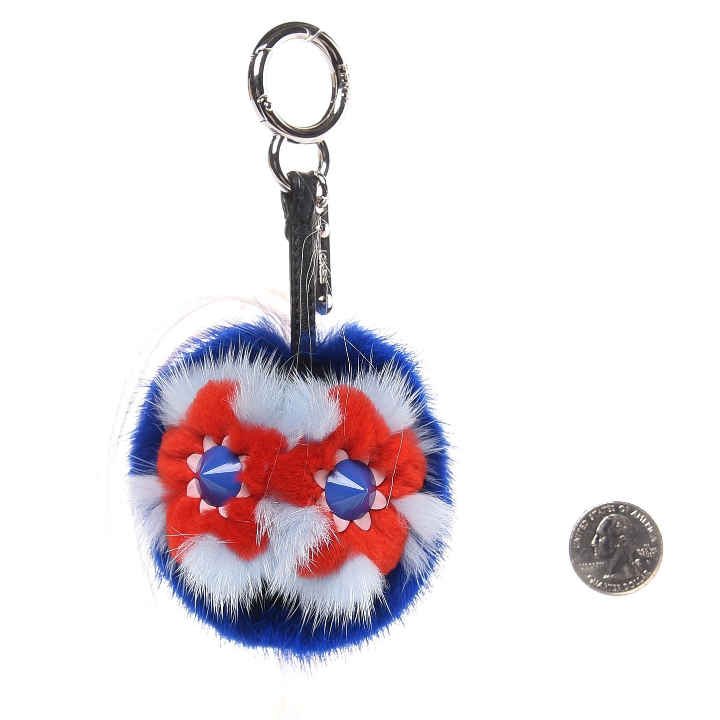 Fox Fur Monster Flowery Mini Bag Bug Charm Blue Multicolor