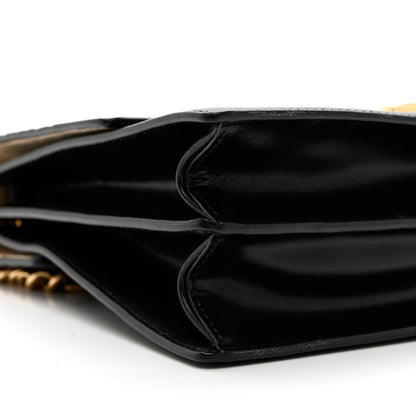 Fendi Vitello Liberty Bi-Color FF 1974 Embossed Kan U Shoulder Bag Black Maya 8 of 9