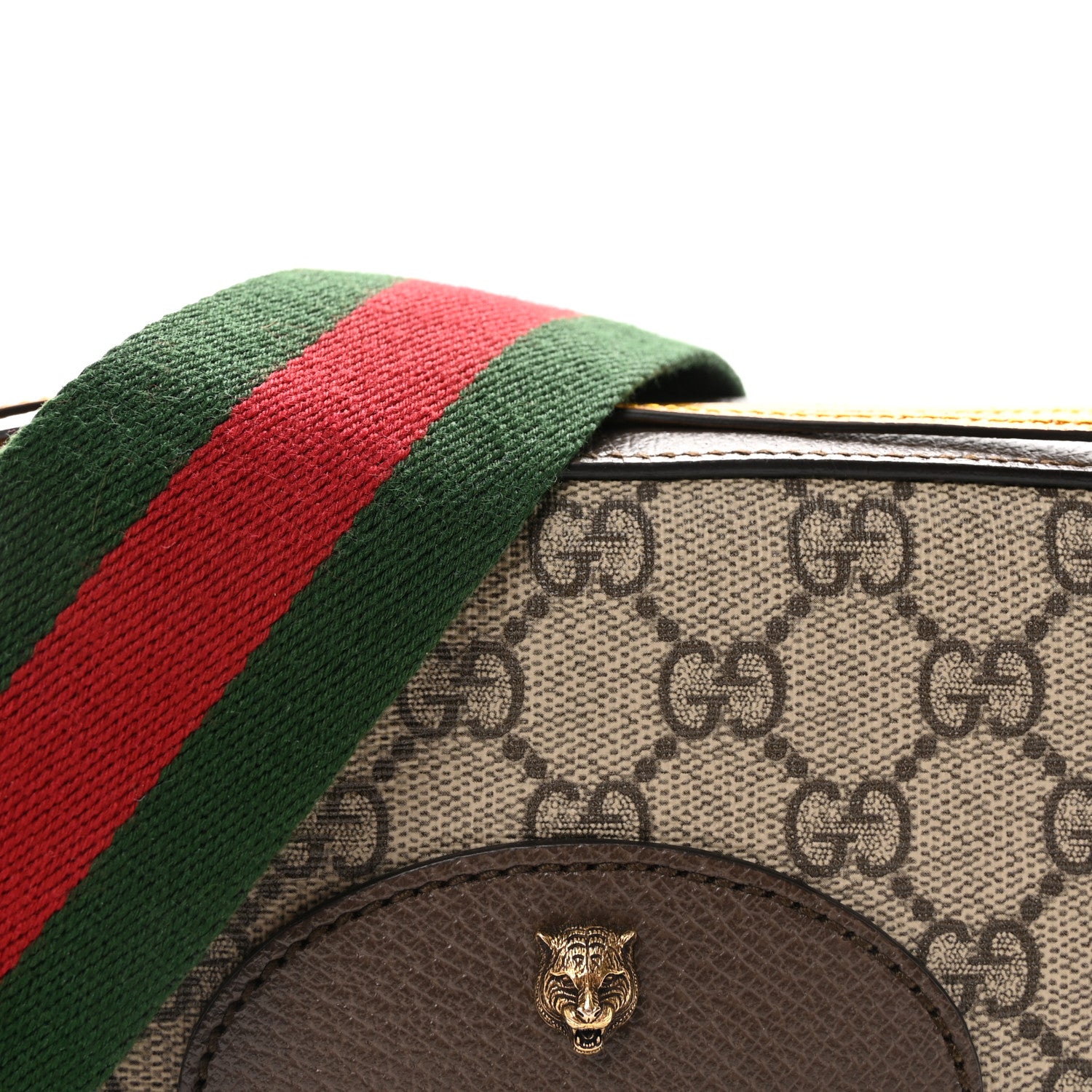 Gucci GG Supreme Monogram Web Neo Vintage Shoulder Bag Beige New Acero Crop 8 of 11