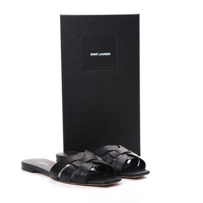 Saint Laurent Calfskin Nu Pied 05 Slide Sandals 39.5 Black 15 of 15