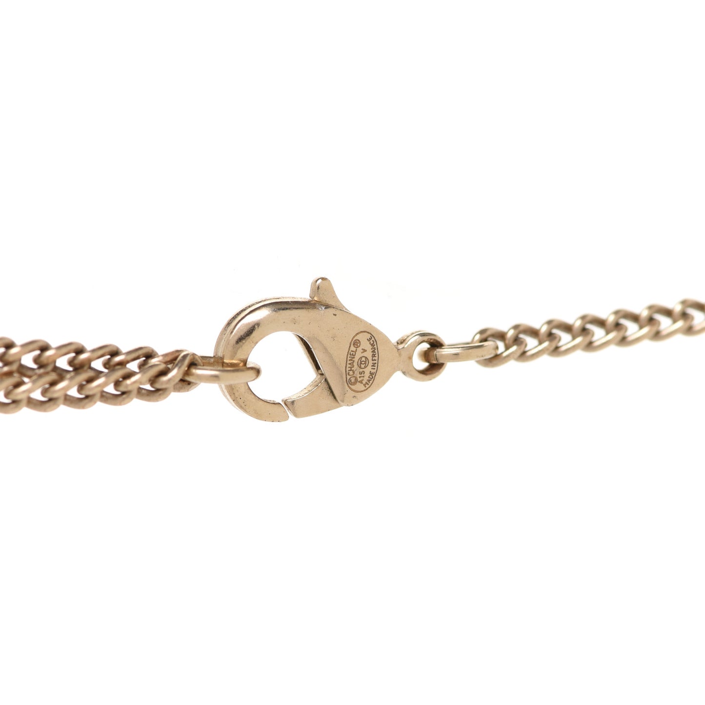 Crystal Enamel CC Reversible Pendant Necklace Gold