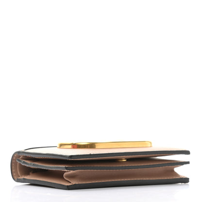 Valentino Garavani Calfskin Vlogo French Flap Wallet Rose Cannelle 4 of 9