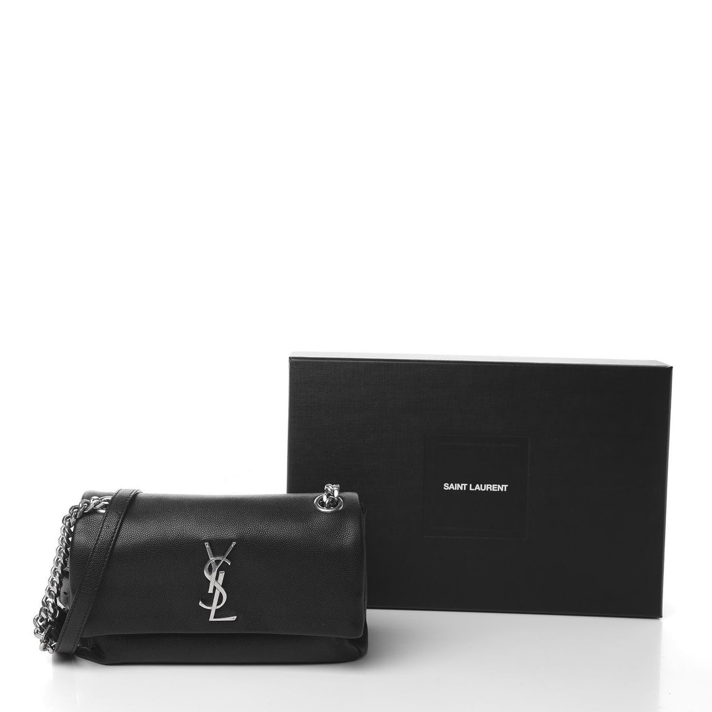 Grain De Poudre Small West Hollywood Monogram Fold-Over Bag Black