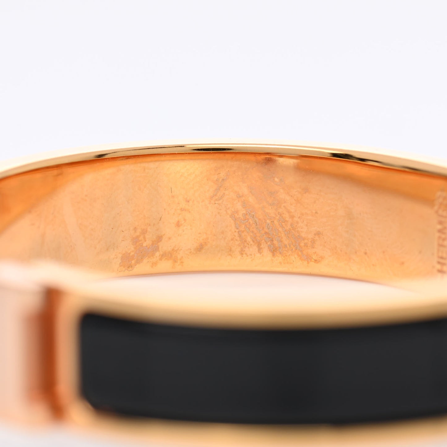Enamel Narrow Clic Clac H Bracelet PM Black