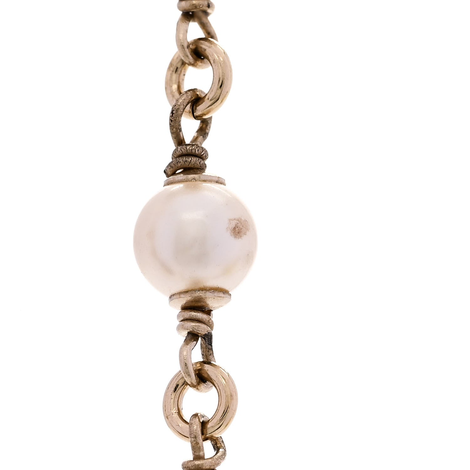 Chanel Pearl Multistrand CC Long Necklace Pearly White 5 of 9