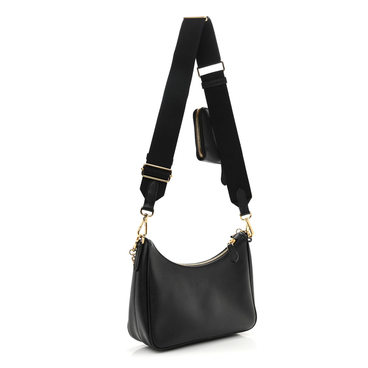 Saffiano Lux Re-Edition 2005 Shoulder Bag Black