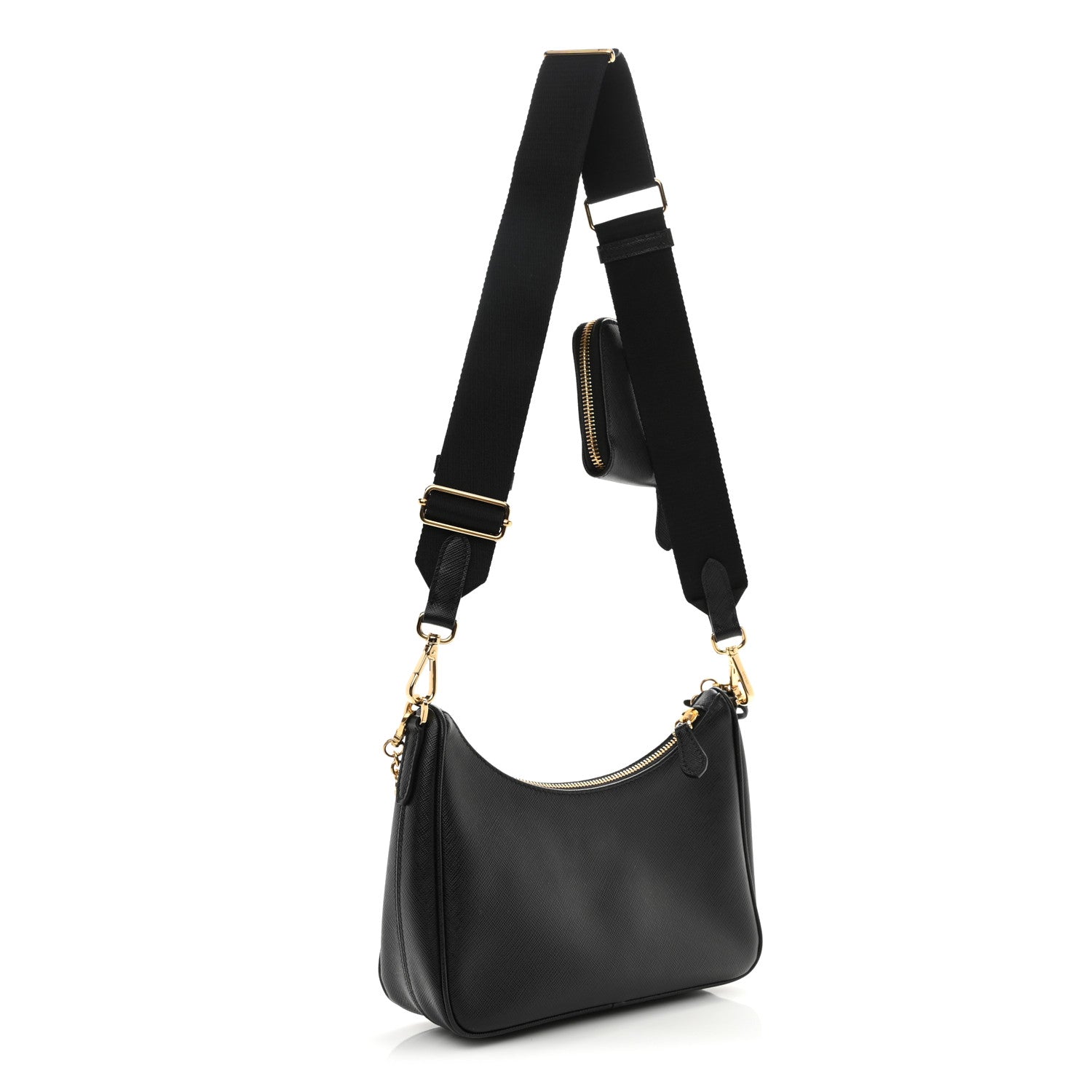 Prada Saffiano Lux Re-Edition 2005 Shoulder Bag Black 3 of 10