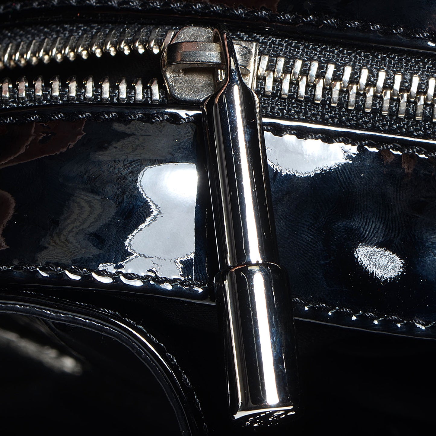 Patent Quilted Beaton Black