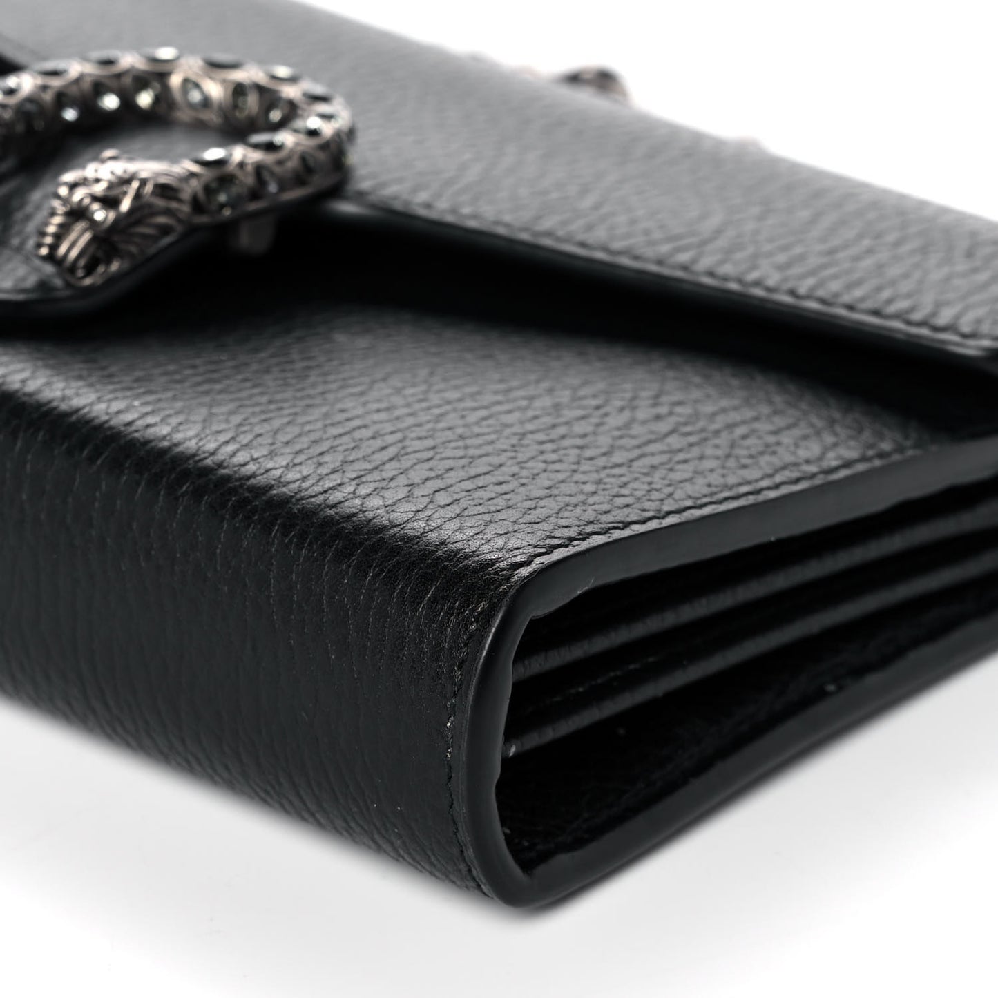 Calfskin Mini Dionysus Chain Wallet Black