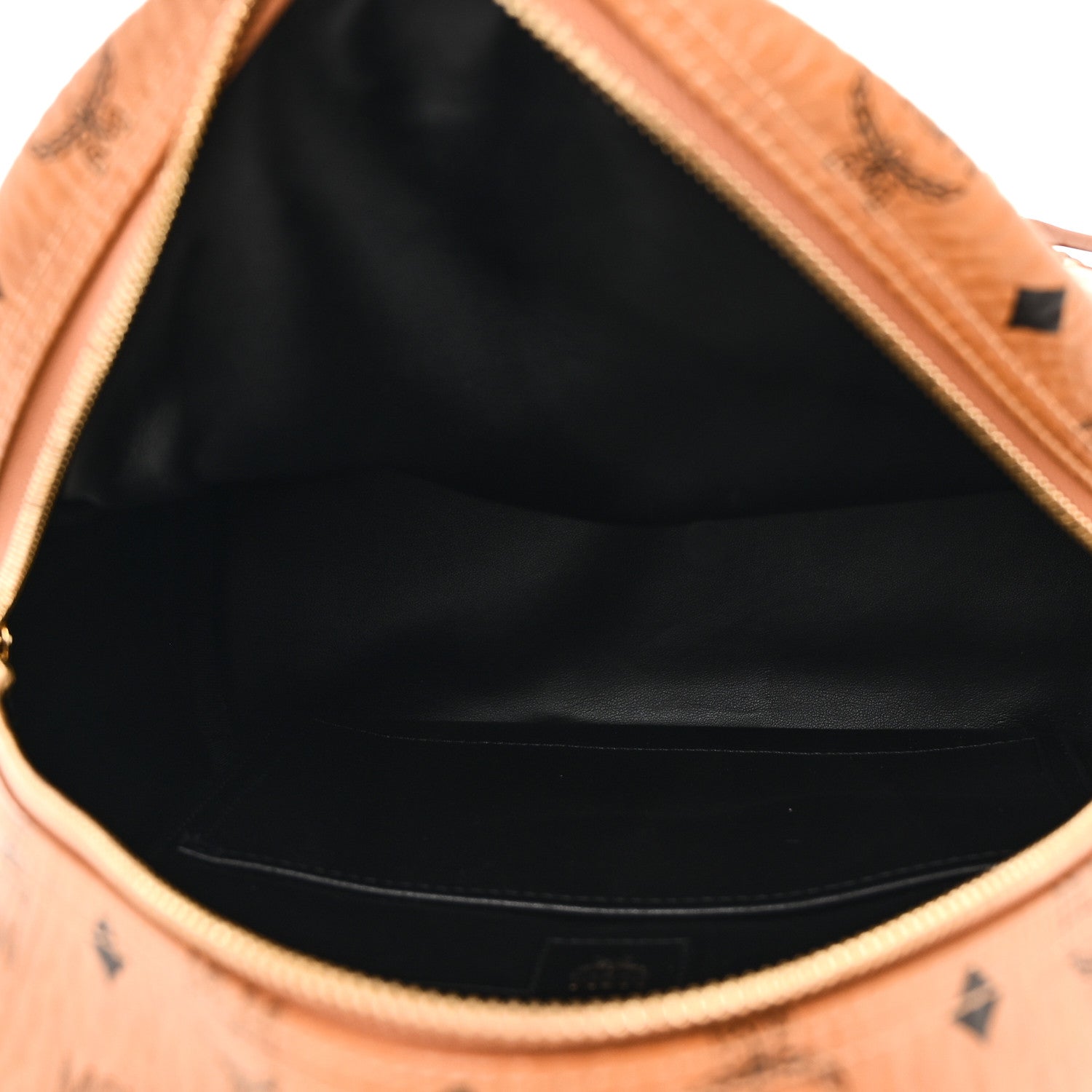 MCM Visetos Studded Medium Dual Stark Backpack Cognac 5 of 9