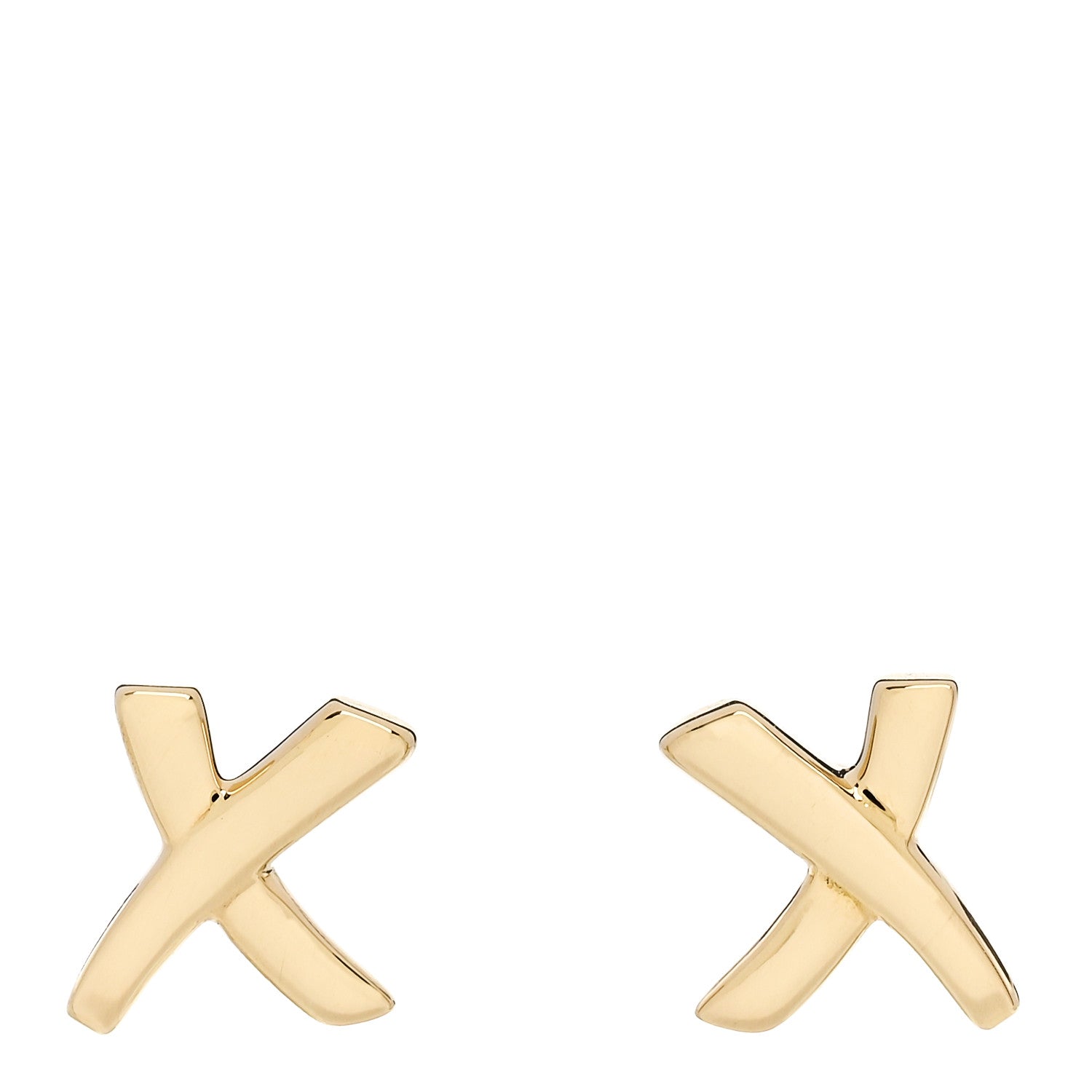 Tiffany 18K Yellow Gold Mini Paloma's Graffiti X Earrings 1 of 5