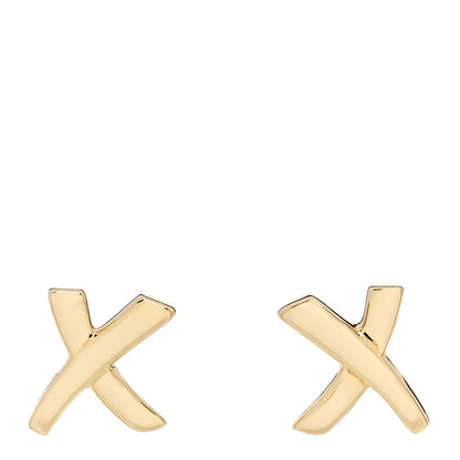 Tiffany 18K Yellow Gold Mini Paloma's Graffiti X Earrings 1 of 5