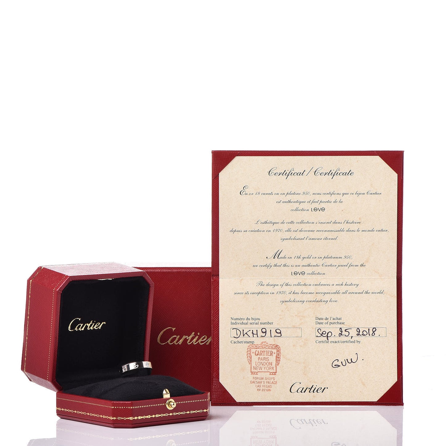 18K White Gold Diamond 3.5mm LOVE Wedding Band Ring 55 7.25
