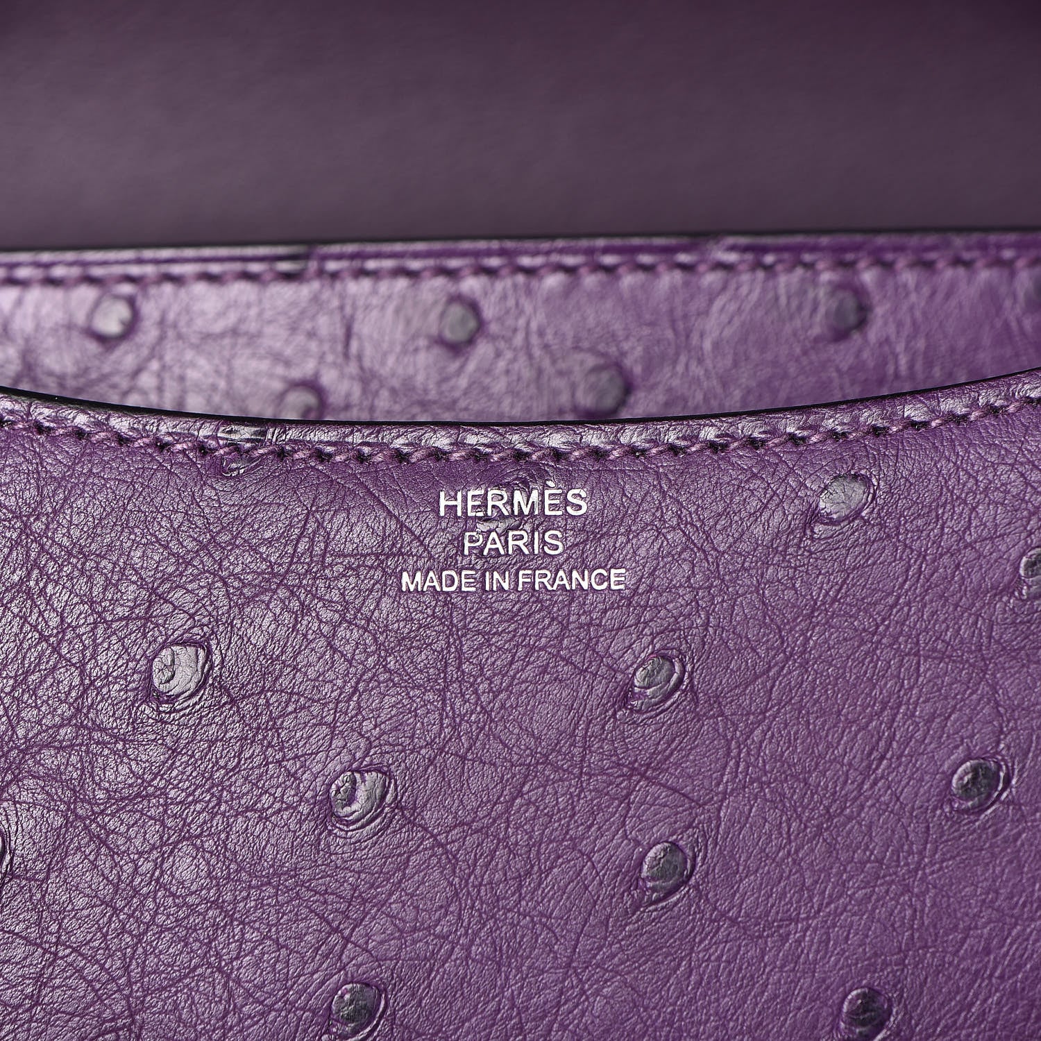 Hermes Ostrich Constance 18 Violine 7 of 20