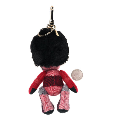 Burberry Cashmere Check Busby Thomas Bear Keychain Charm Parade Red 2 of 3