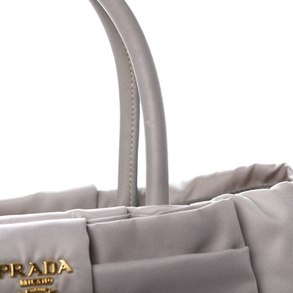Prada Nylon Tessuto Fiocco Bow Tote Grey 11 of 12