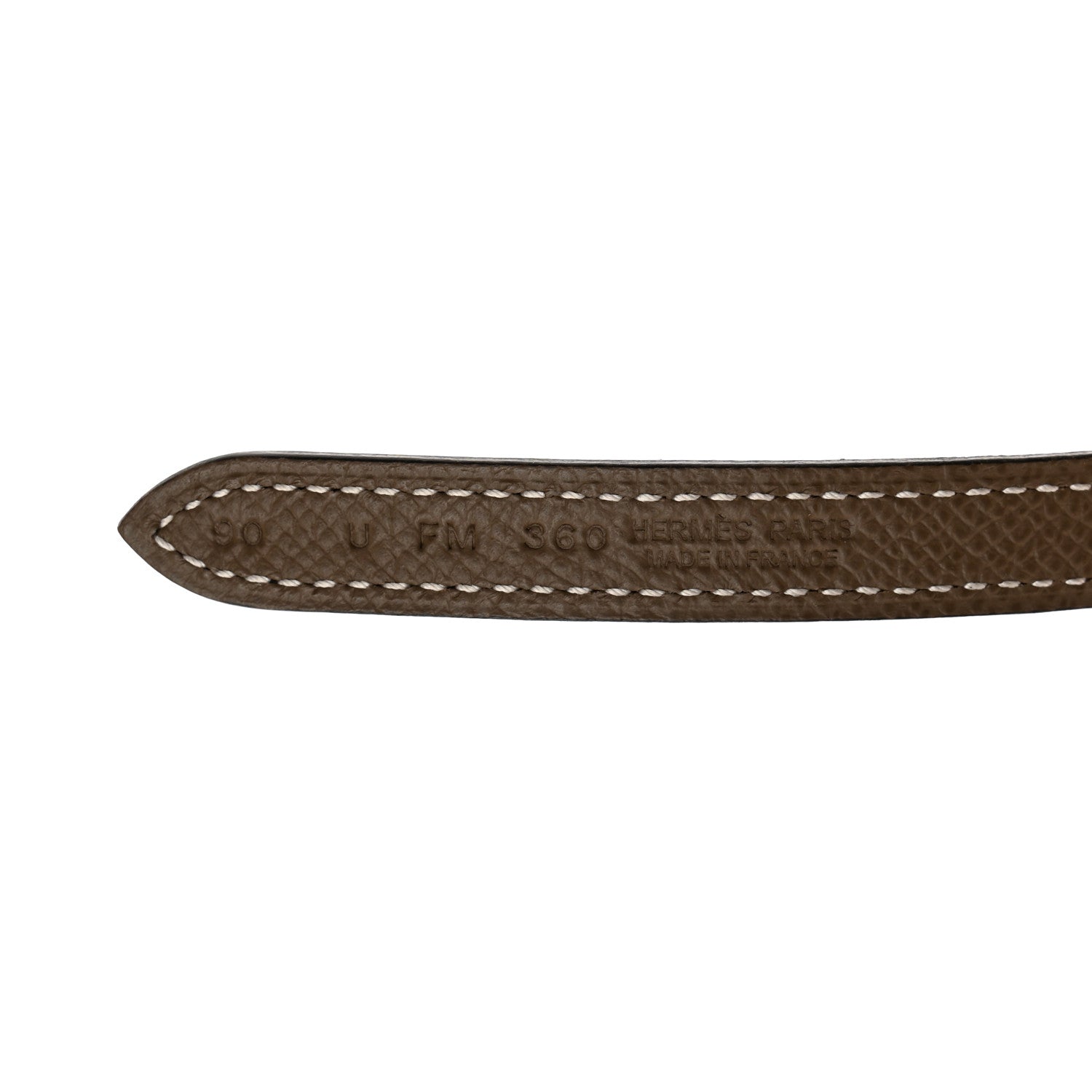 Hermes Swift Epsom 13mm Plaisance Belt 90 36 Black Etoupe 4 of 7