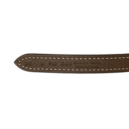 Hermes Swift Epsom 13mm Plaisance Belt 90 36 Black Etoupe 4 of 7