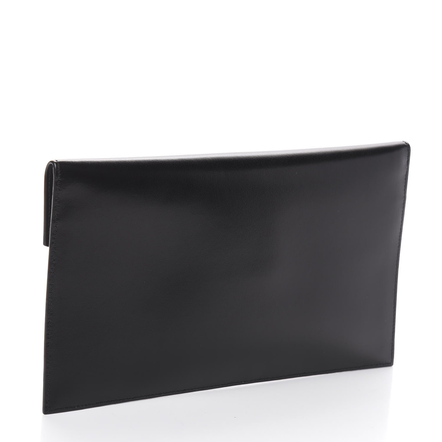 Saint Laurent Smooth Shiny Calfskin Monogram Uptown Pouch Black 2 of 5