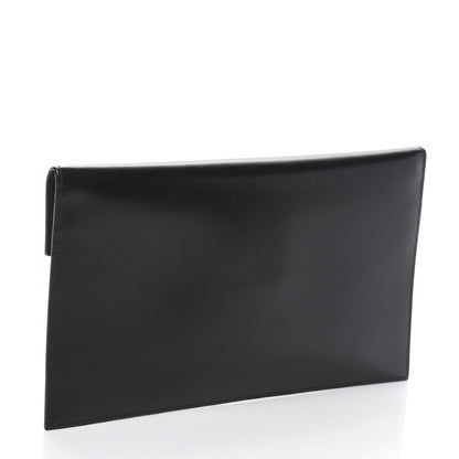 Saint Laurent Smooth Shiny Calfskin Monogram Uptown Pouch Black 2 of 5