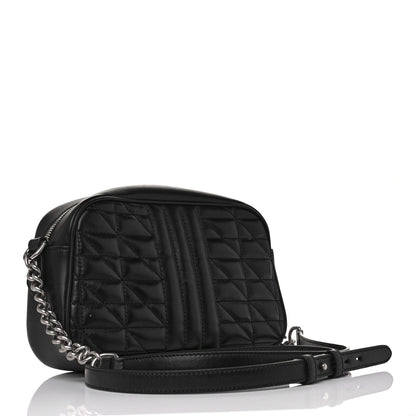 Gucci Calfskin Matelasse Aria Small GG Marmont Chain Shoulder Bag Black 3 of 12
