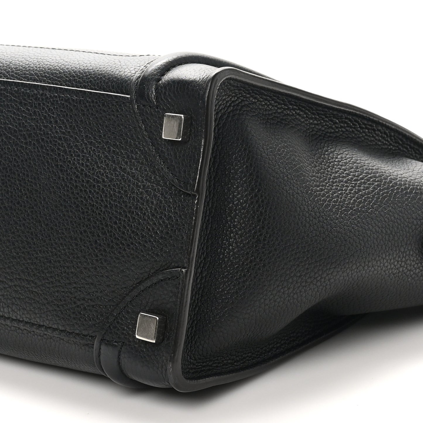 Drummed Calfskin Micro Luggage Black