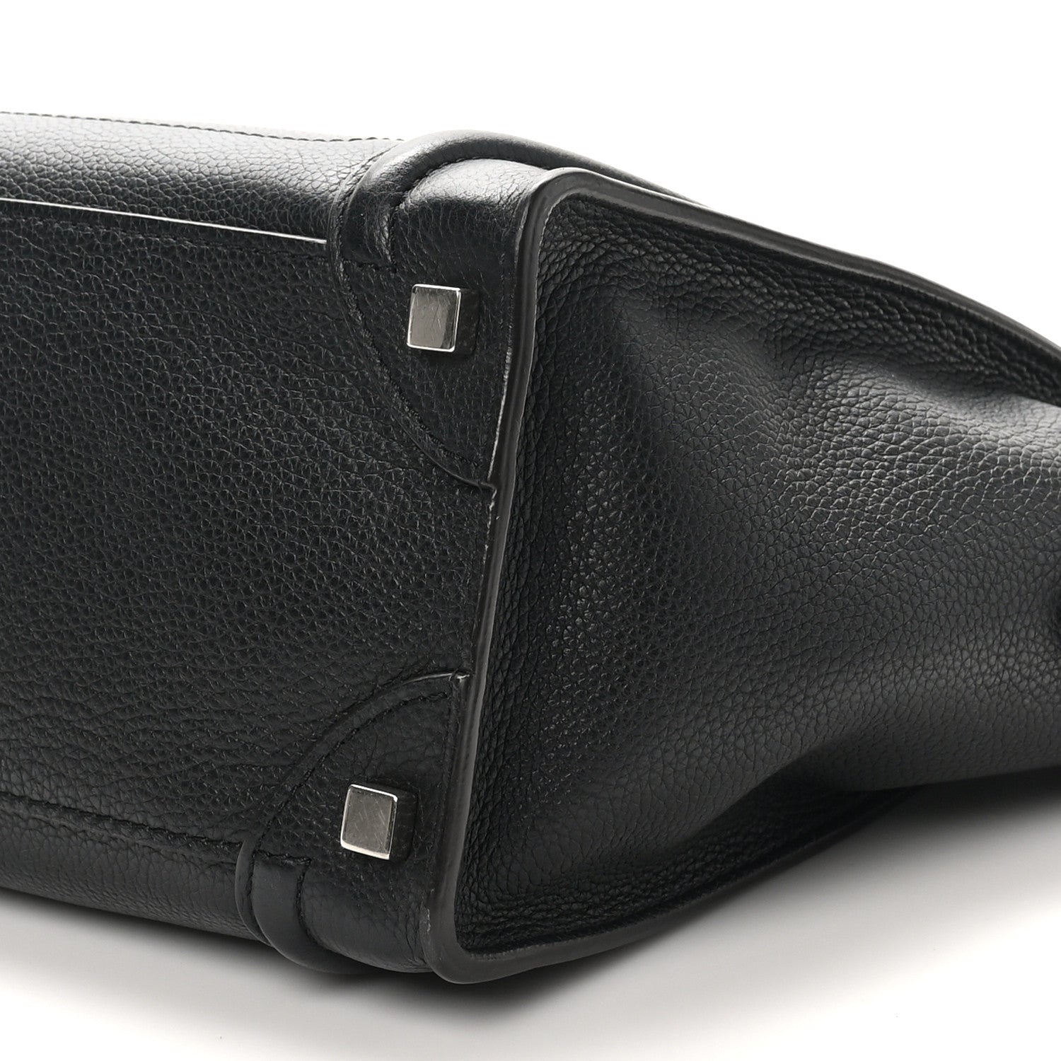 Celine Drummed Calfskin Micro Luggage Black 9 of 9