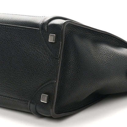 Celine Drummed Calfskin Micro Luggage Black 9 of 9