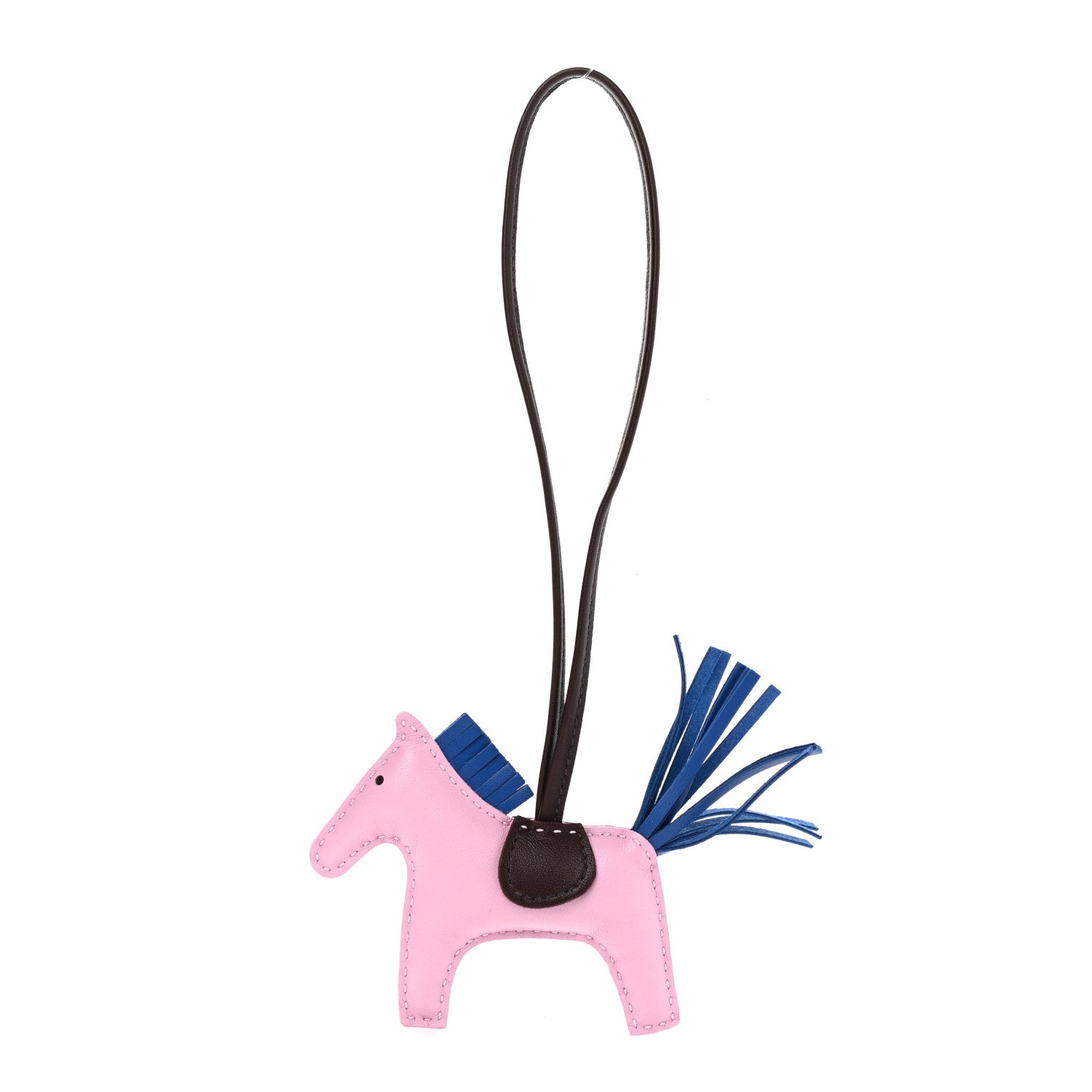 Hermes Milo Lambskin Grigri Rodeo Horse Bag Charm PM Mauve Sylvestre Bleu France Rouge Sellier 1 of 5
