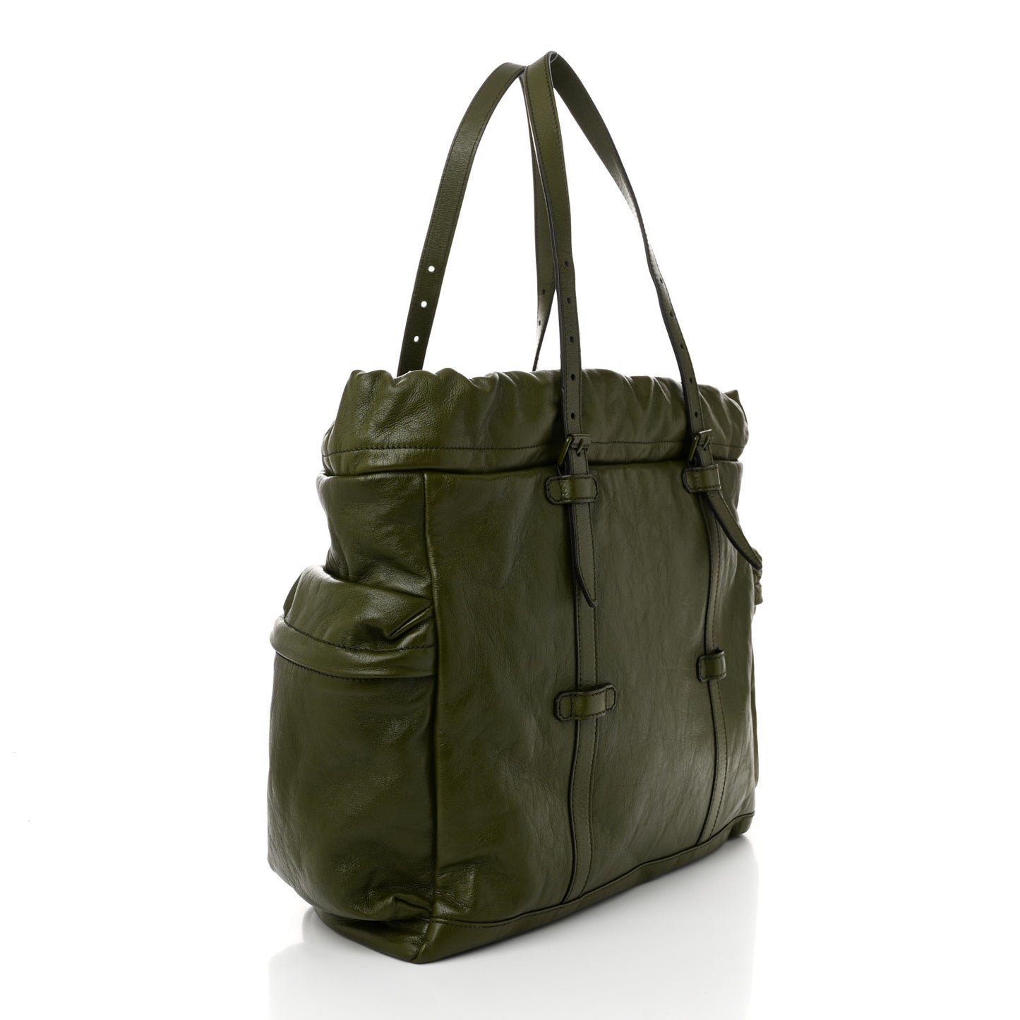 Piuma Lux Energy Monochrome Double G Drawstring Tote Military Wood
