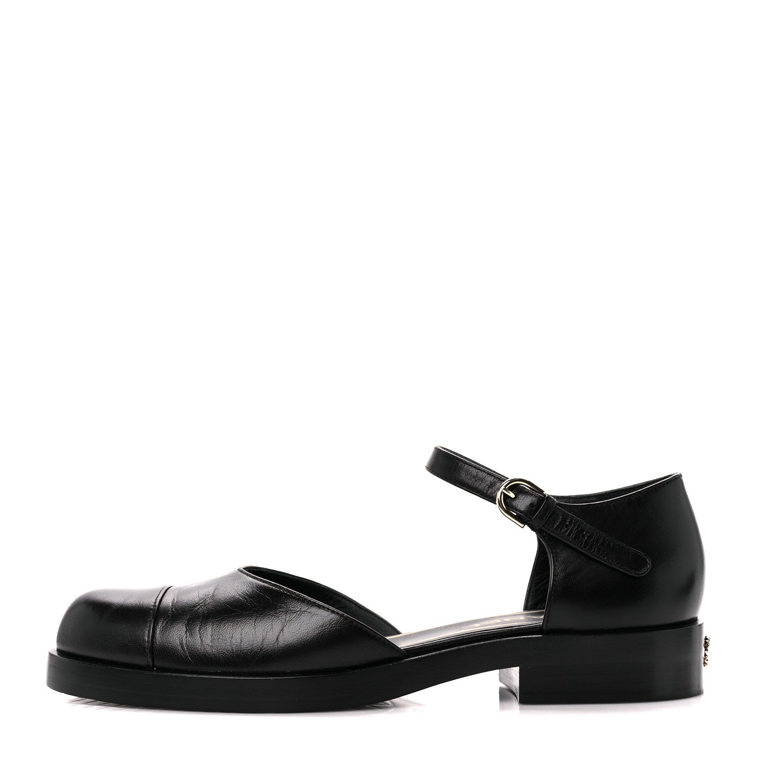 Chanel Shiny Goatskin Mary Jane Flats 40 Black 1 of 9