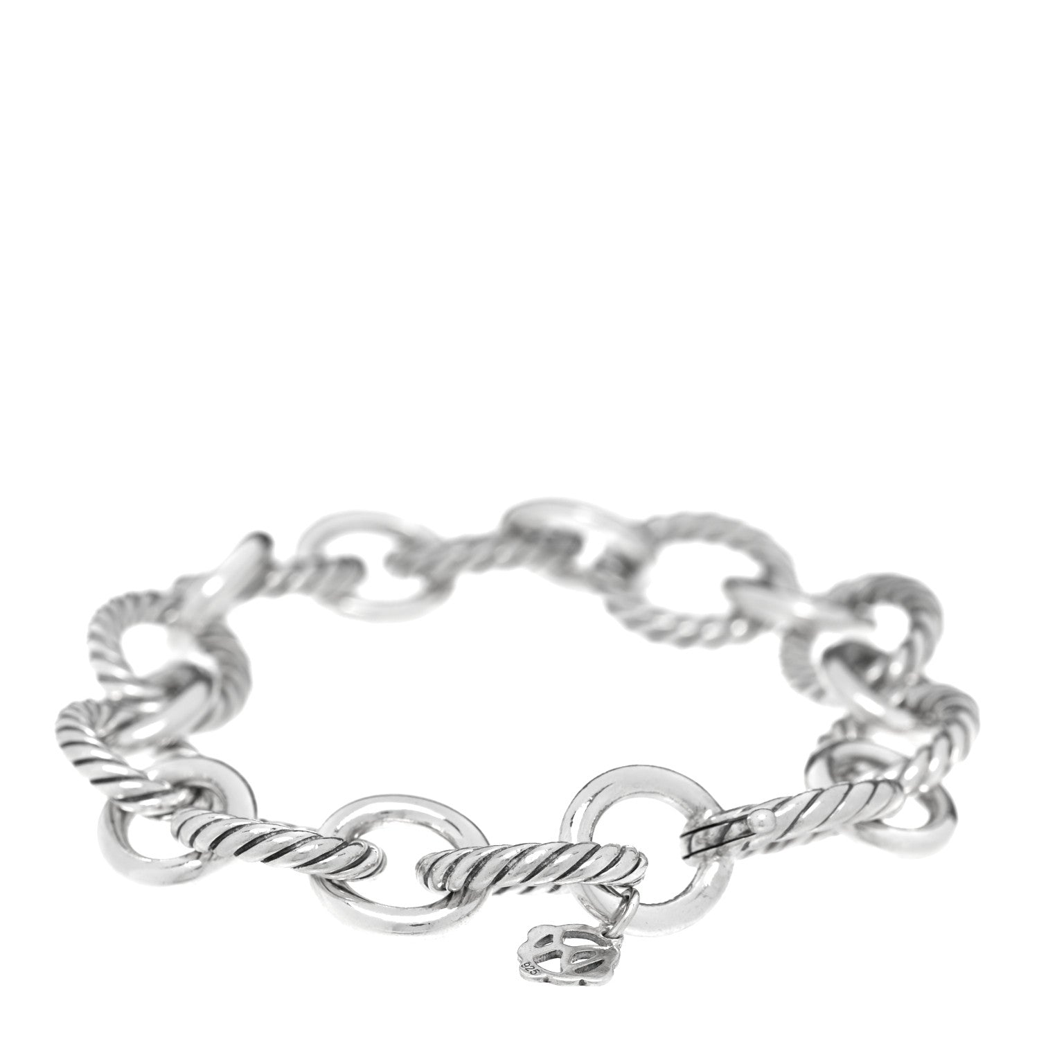 David Yurman Sterling Silver 12mm Large Oval Link Bracelet 2 of 4
