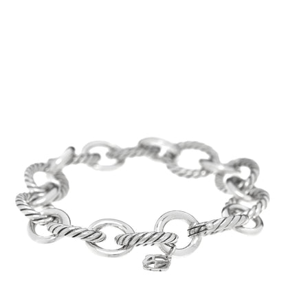 David Yurman Sterling Silver 12mm Large Oval Link Bracelet 2 of 4